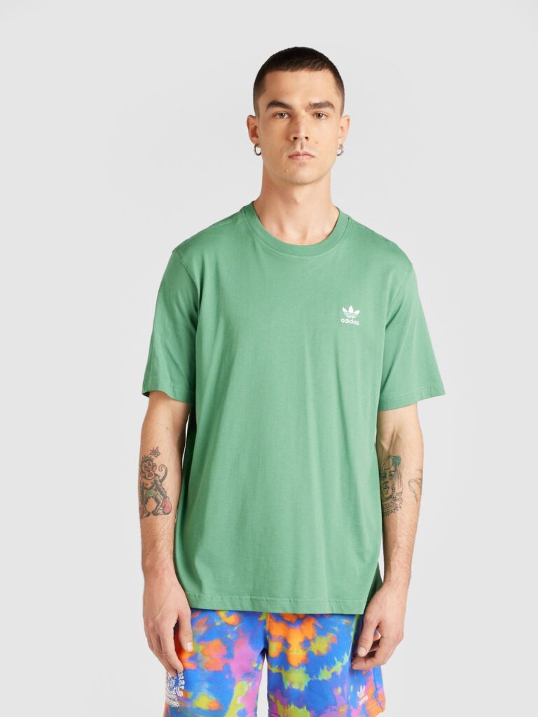 Cumpăra ADIDAS ORIGINALS Tricou 'Trefoil Essentials'  verde deschis / alb