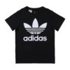 ADIDAS ORIGINALS Tricou 'Trefoil'  negru / alb