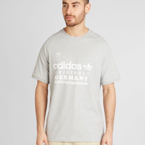 ADIDAS ORIGINALS Tricou  gri amestecat / alb