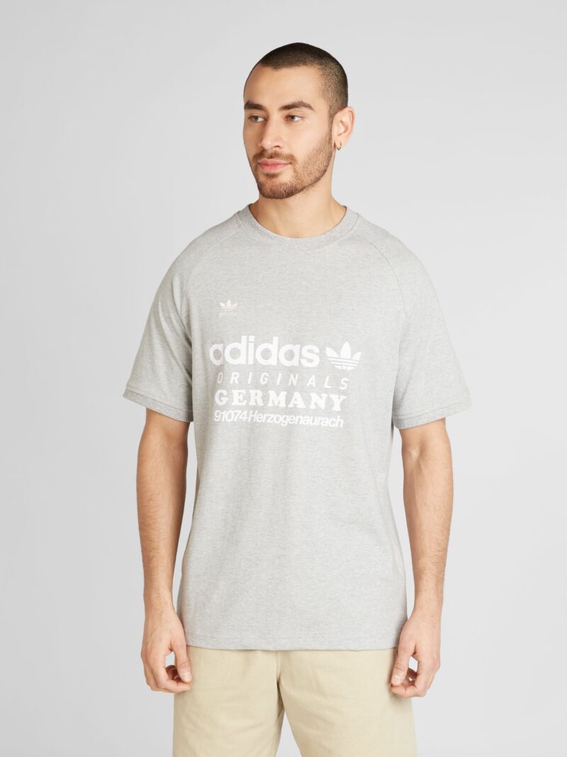 ADIDAS ORIGINALS Tricou  gri amestecat / alb