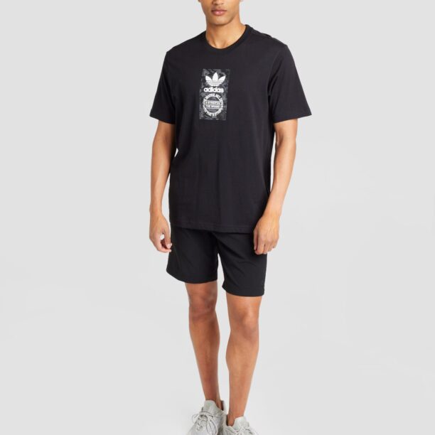 ADIDAS ORIGINALS Tricou  gri / negru / alb preţ