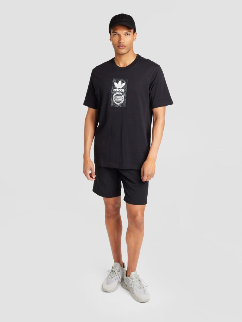 ADIDAS ORIGINALS Tricou  gri / negru / alb preţ