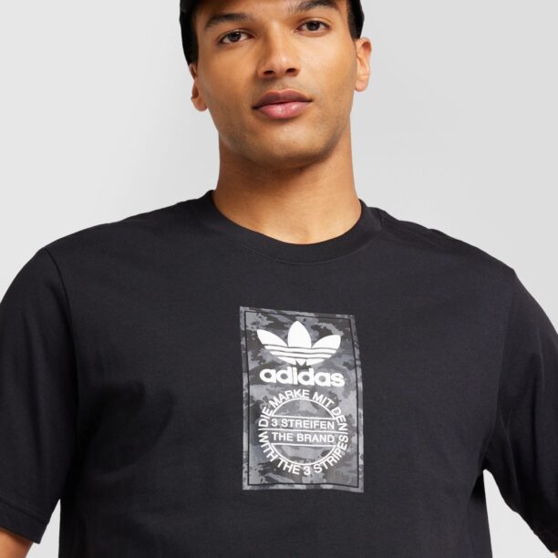 Preţ ADIDAS ORIGINALS Tricou  gri / negru / alb