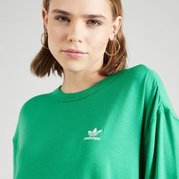 Preţ ADIDAS ORIGINALS Tricou supradimensional 'Trefoil'  verde / alb