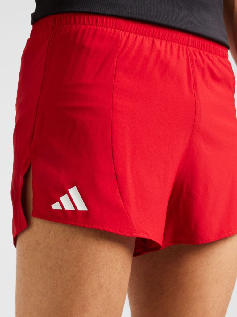 Preţ ADIDAS PERFORMANCE Pantaloni sport 'Adizero Essentials'  roșu / alb murdar