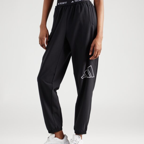 ADIDAS PERFORMANCE Pantaloni sport 'D4T WVN'  negru / alb