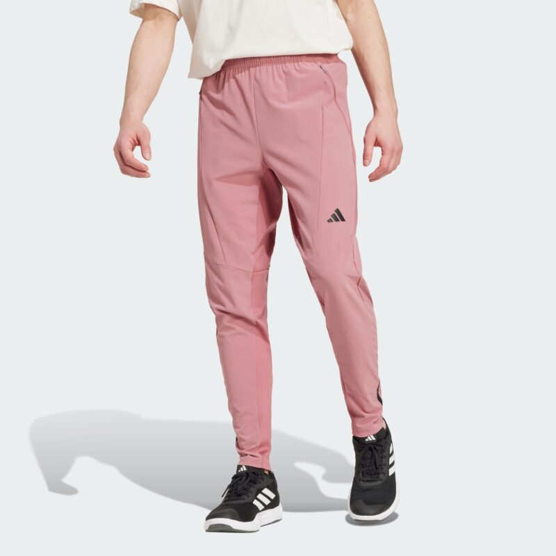 Cumpăra ADIDAS PERFORMANCE Pantaloni sport 'Designed for Training'  roșu pastel / negru