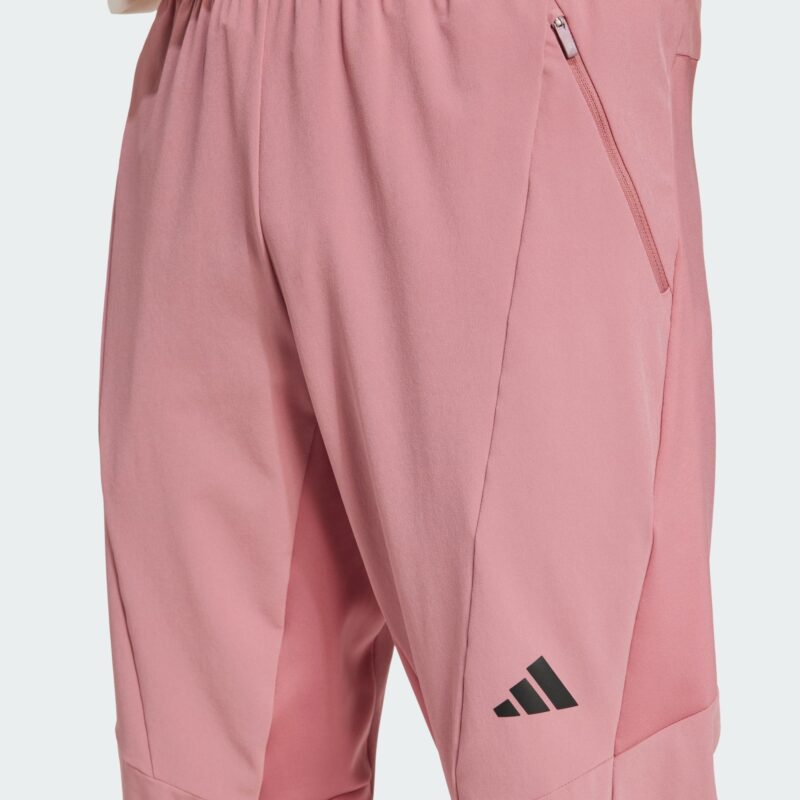 ADIDAS PERFORMANCE Pantaloni sport 'Designed for Training'  roșu pastel / negru