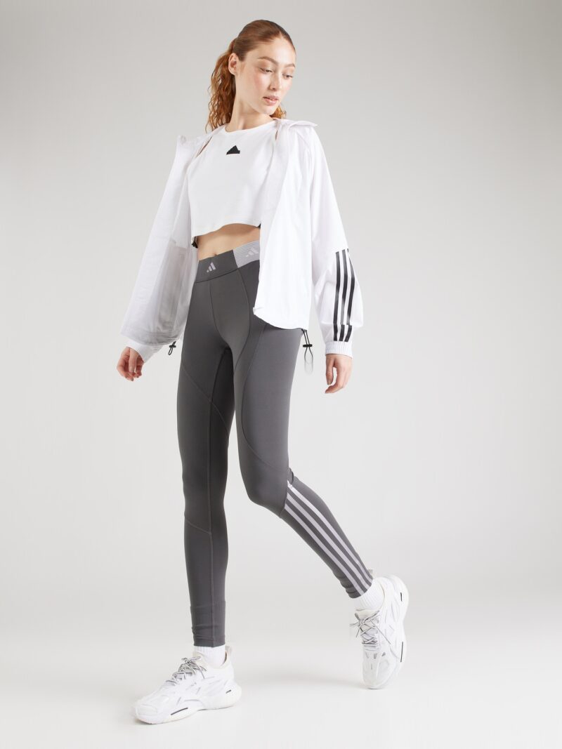 Cumpăra ADIDAS PERFORMANCE Pantaloni sport 'Hyperglam'  gri / gri închis