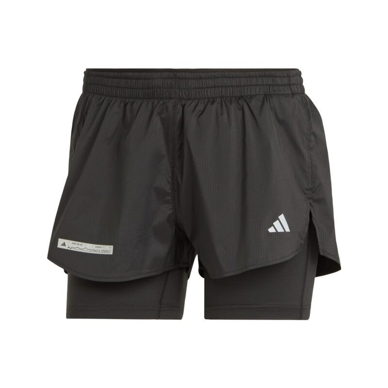 ADIDAS PERFORMANCE Pantaloni sport 'Ultimate Two-In-One'  gri deschis / negru / alb