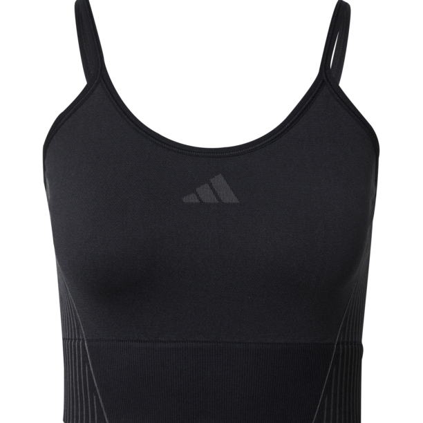 ADIDAS PERFORMANCE Sport top  gri piatră / negru