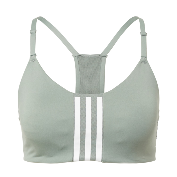 ADIDAS PERFORMANCE Sutien sport 'Aeroimpact Light-Support'  gri / alb