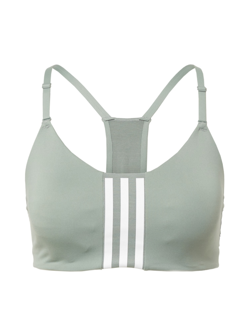 ADIDAS PERFORMANCE Sutien sport 'Aeroimpact Light-Support'  gri / alb