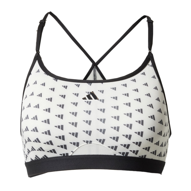 ADIDAS PERFORMANCE Sutien sport 'Aeroreact Light-Support'  negru / alb