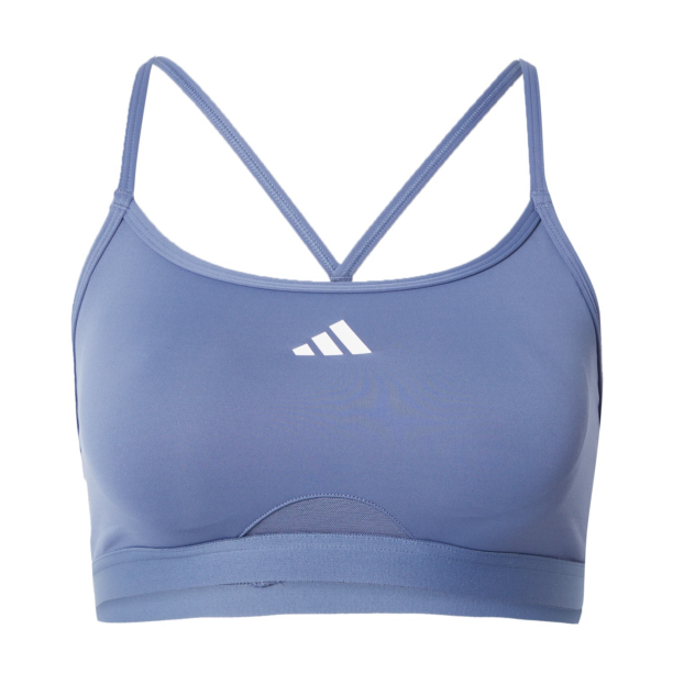 ADIDAS PERFORMANCE Sutien sport 'Aeroreact'  albastru fumuriu / alb