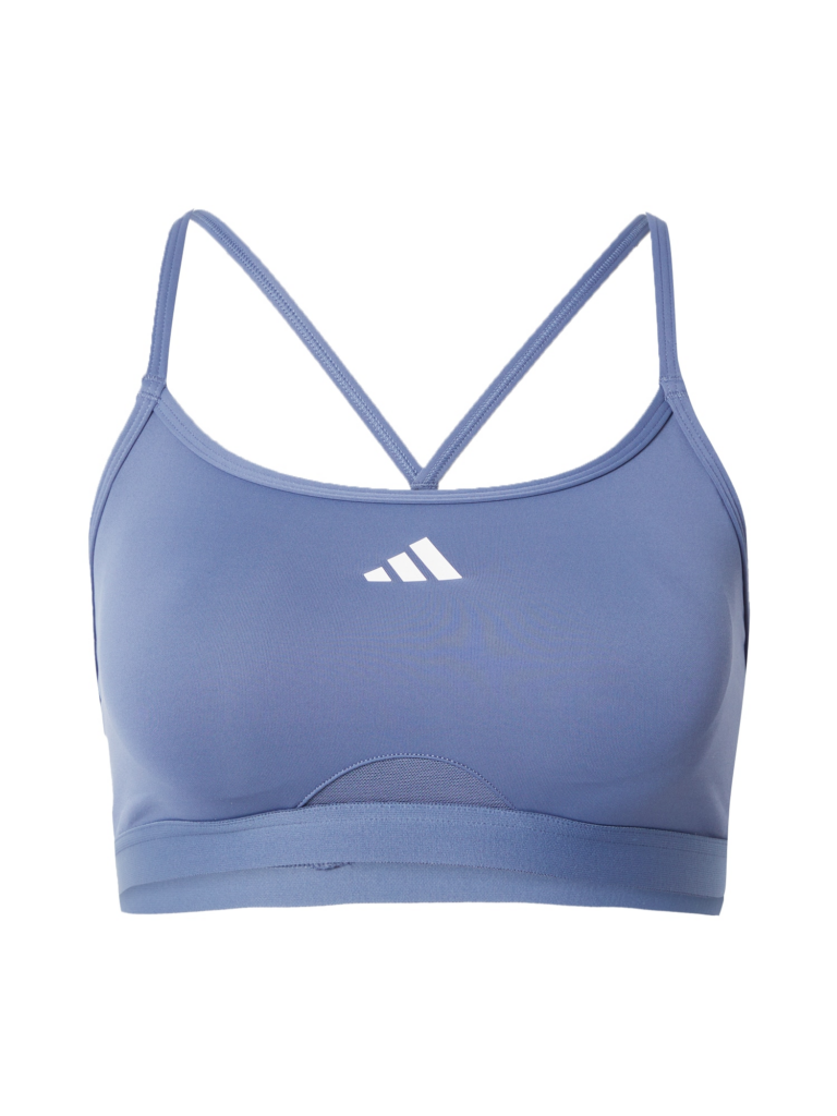 ADIDAS PERFORMANCE Sutien sport 'Aeroreact'  albastru fumuriu / alb