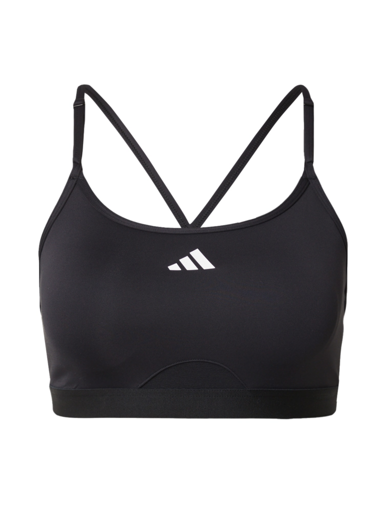 ADIDAS PERFORMANCE Sutien sport 'Aeroreact'  negru / alb