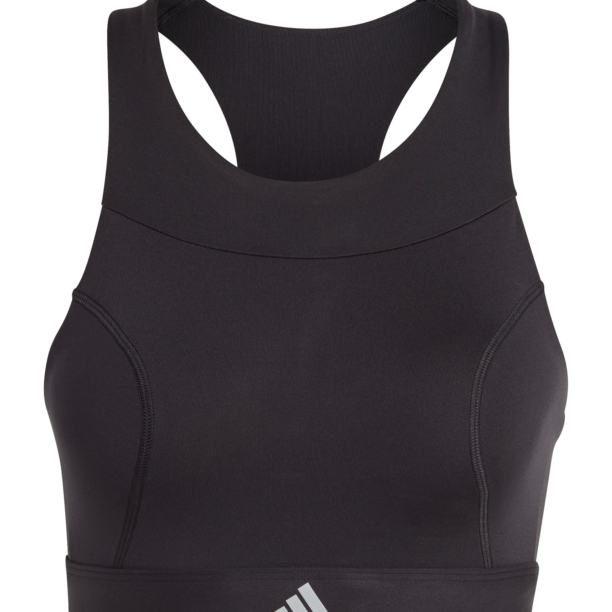 ADIDAS PERFORMANCE Sutien sport 'Medium-Support'  gri / negru