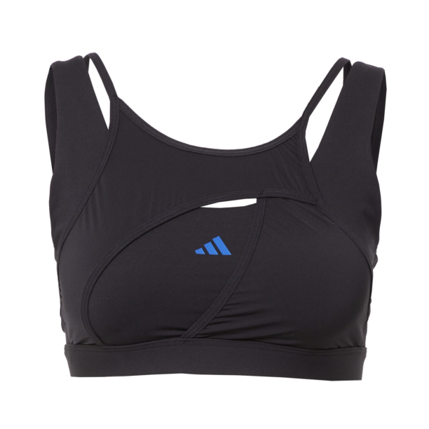 ADIDAS PERFORMANCE Sutien sport 'Powerimpact Luxe Medium-Support'  azuriu / negru