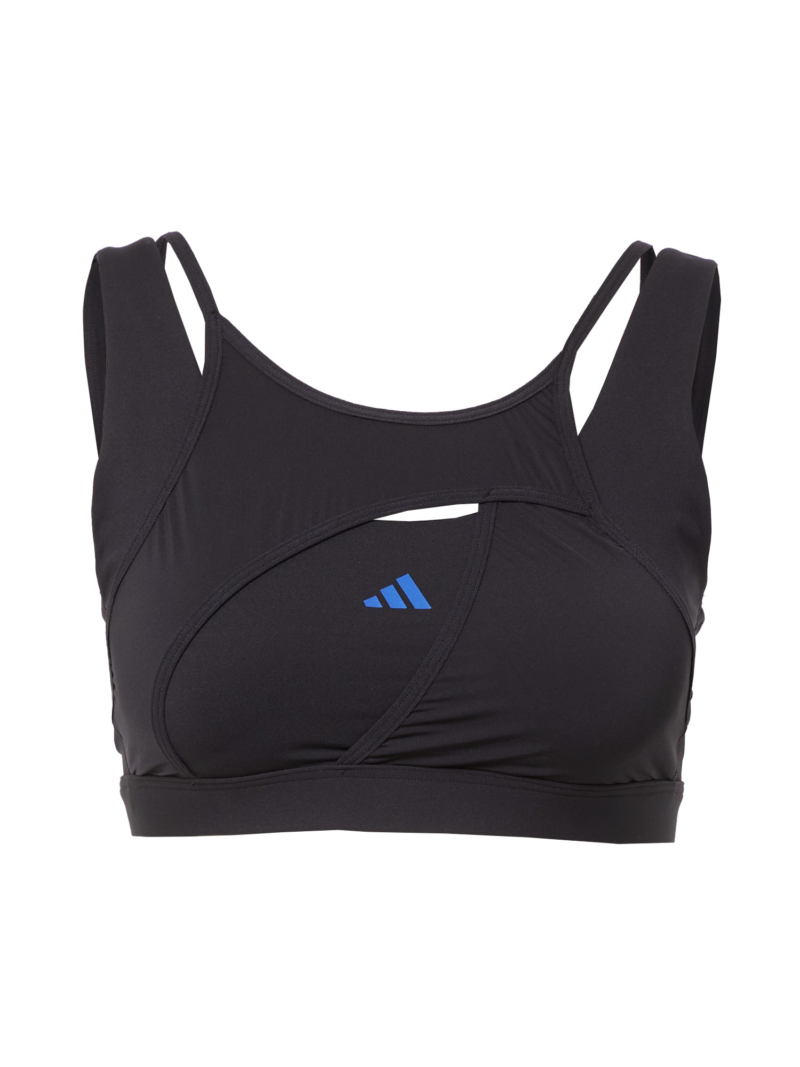 ADIDAS PERFORMANCE Sutien sport 'Powerimpact Luxe Medium-Support'  azuriu / negru