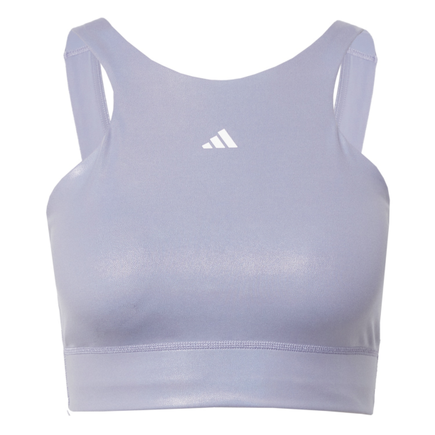 ADIDAS PERFORMANCE Sutien sport 'Powerimpact Medium-Support Longline'  argintiu / alb