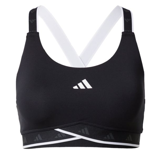 ADIDAS PERFORMANCE Sutien sport 'Powerimpact Medium-Support Techfit'  negru / alb