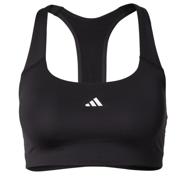 ADIDAS PERFORMANCE Sutien sport 'Powerimpact Training Medium-support'  negru / alb murdar