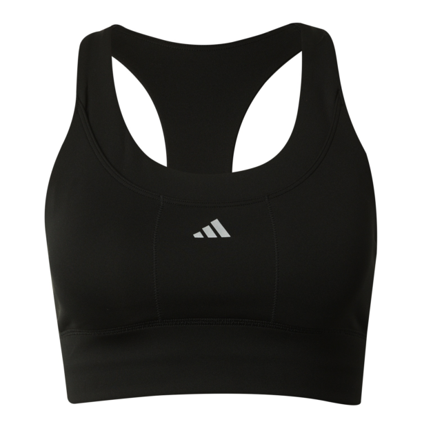 ADIDAS PERFORMANCE Sutien sport 'RUN'  negru / alb murdar