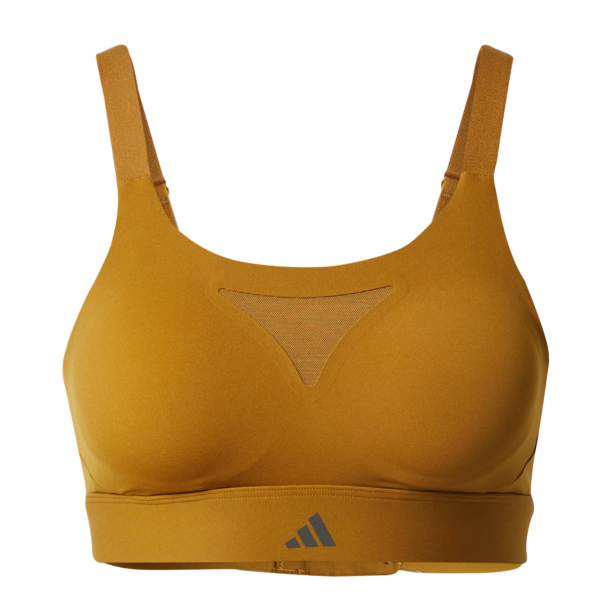 ADIDAS PERFORMANCE Sutien sport 'Tailored Impact High-Support'  maro caramel / negru