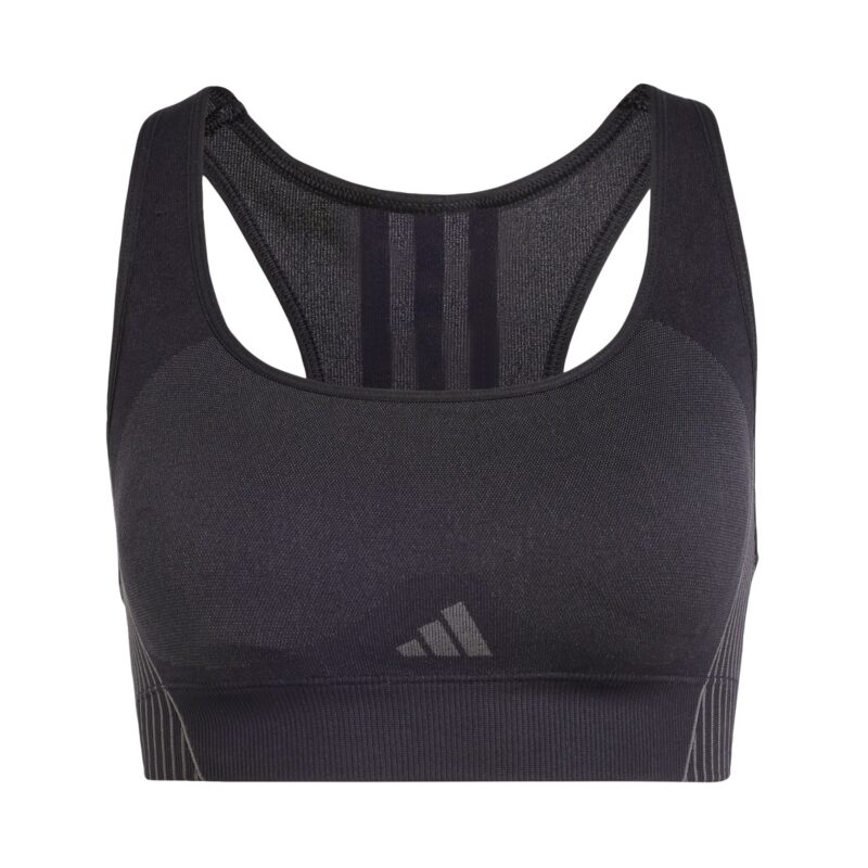 ADIDAS PERFORMANCE Sutien sport  gri / negru