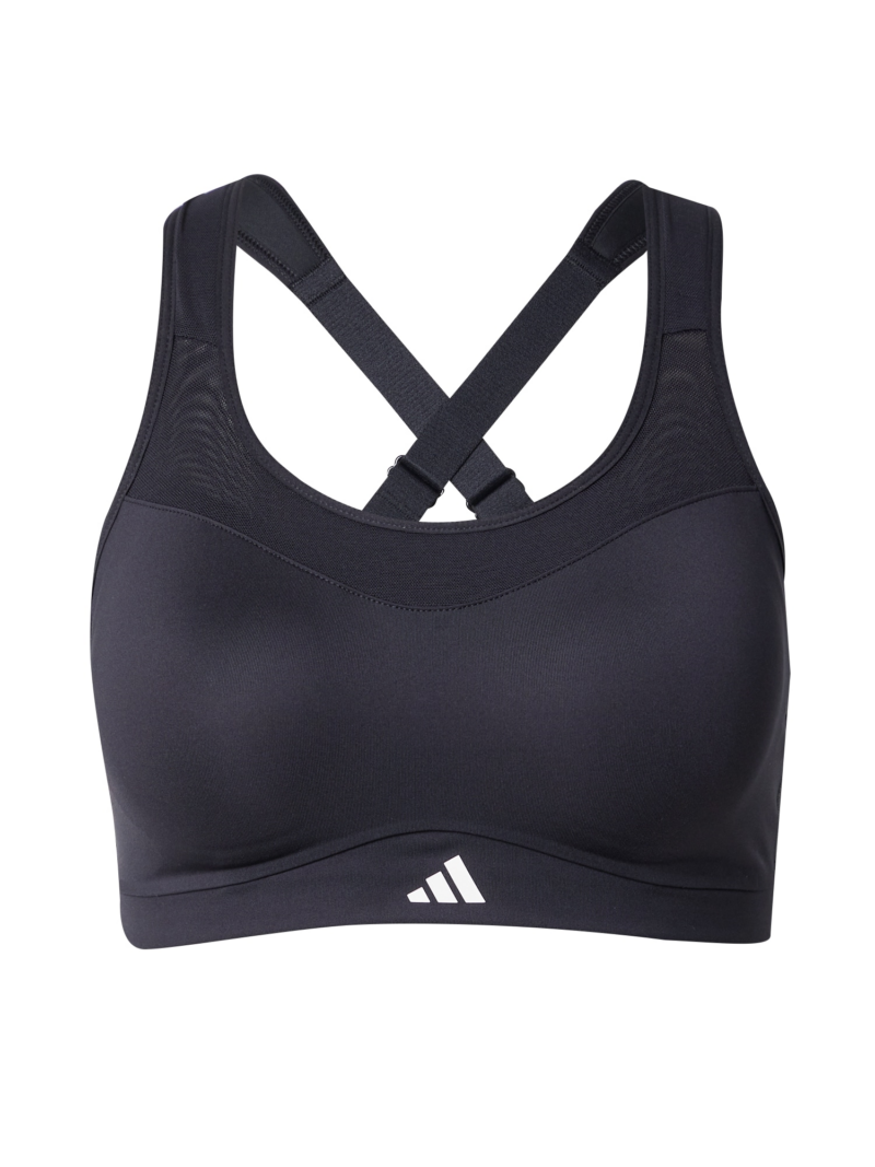 ADIDAS PERFORMANCE Sutien sport  negru / alb