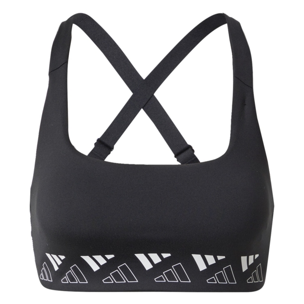 ADIDAS PERFORMANCE Sutien sport  negru / alb