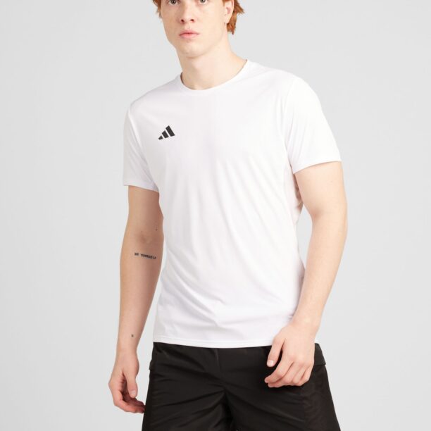 ADIDAS PERFORMANCE Tricou funcțional 'ADIZERO'  negru / alb