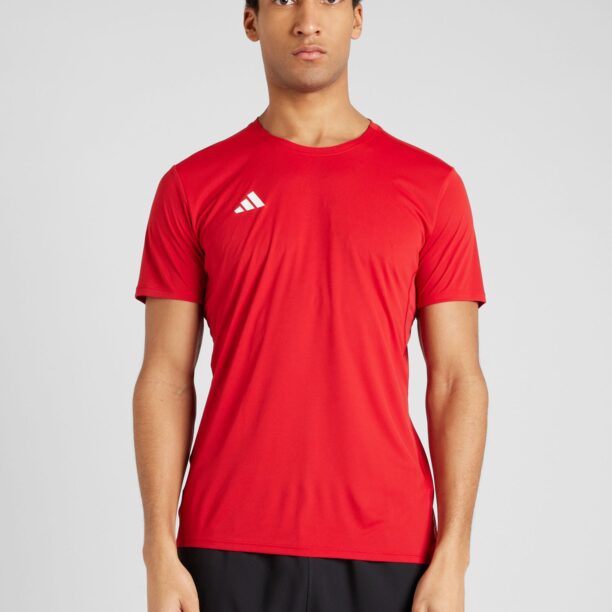 ADIDAS PERFORMANCE Tricou funcțional 'Adizero Essentials'  roșu / alb