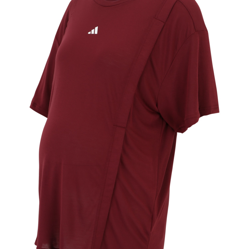 ADIDAS PERFORMANCE Tricou funcțional 'Essentials'  roșu bordeaux / alb