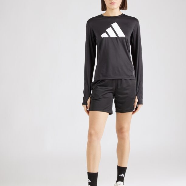 Cumpăra ADIDAS PERFORMANCE Tricou funcțional 'RUN IT'  negru / alb