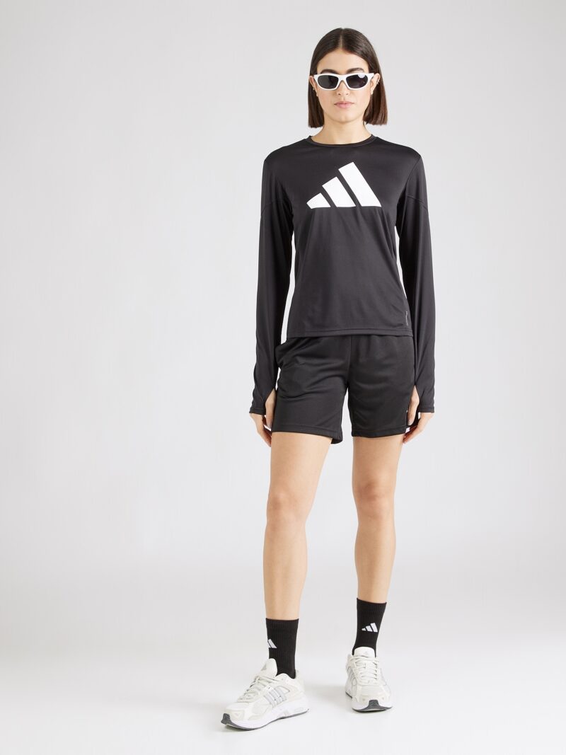 Cumpăra ADIDAS PERFORMANCE Tricou funcțional 'RUN IT'  negru / alb