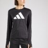 ADIDAS PERFORMANCE Tricou funcțional 'RUN IT'  negru / alb