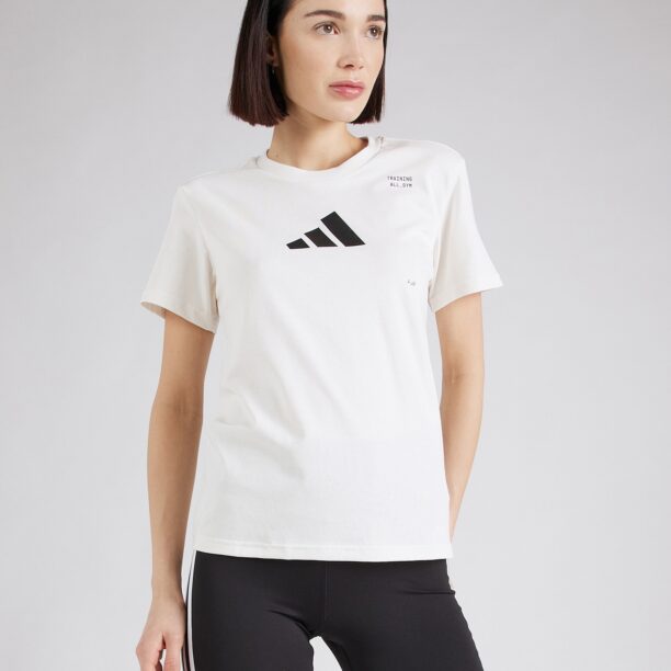 ADIDAS PERFORMANCE Tricou funcțional 'TR CAT G T'  negru / alb murdar