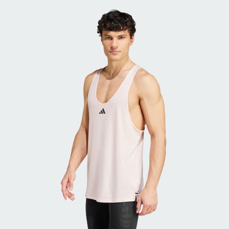 ADIDAS PERFORMANCE Tricou funcțional 'Workout Stringer'  roz pastel / negru