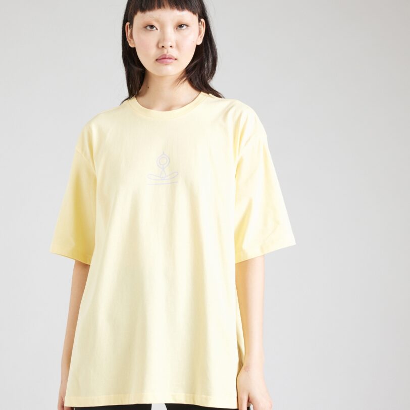 ADIDAS PERFORMANCE Tricou funcțional  galben pastel / alb