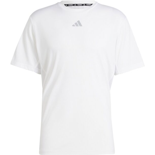 ADIDAS PERFORMANCE Tricou funcțional  gri / alb