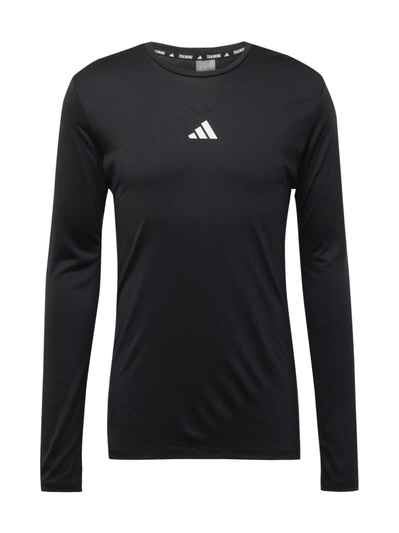 ADIDAS PERFORMANCE Tricou funcțional  negru / alb