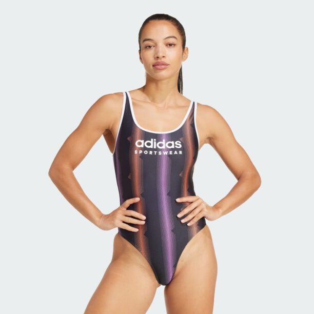 ADIDAS SPORTSWEAR Costum de baie sport 'Tiro'  lila / portocaliu / negru / alb