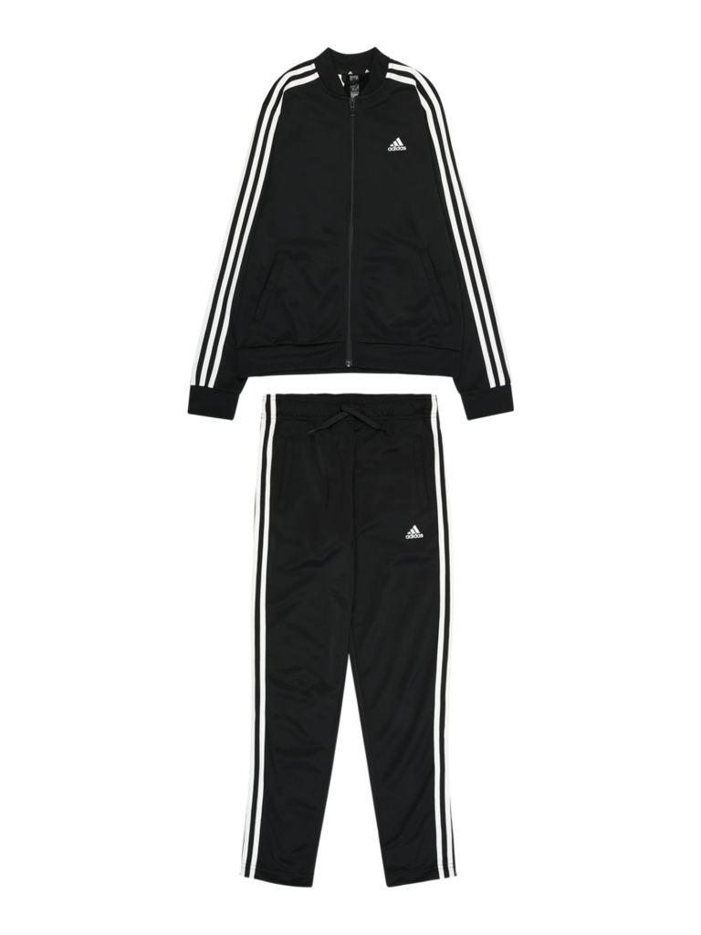 ADIDAS SPORTSWEAR Costum de trening 'Essentials 3-Stripes'  negru / alb