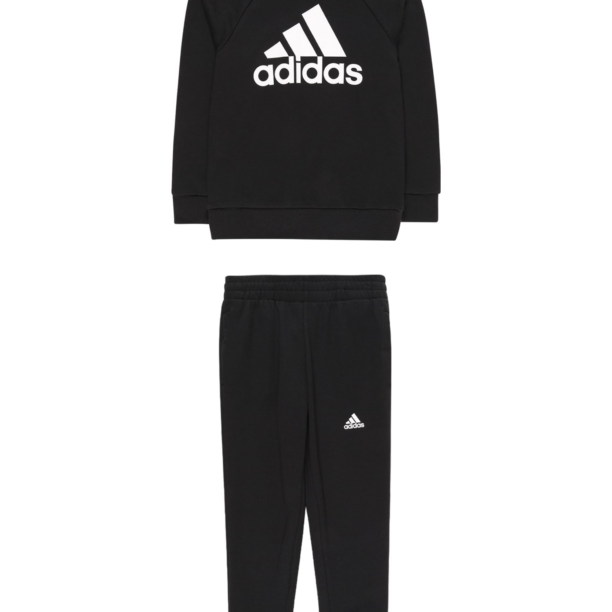 ADIDAS SPORTSWEAR Costum de trening 'Essentials Logo French Terry'  negru / alb