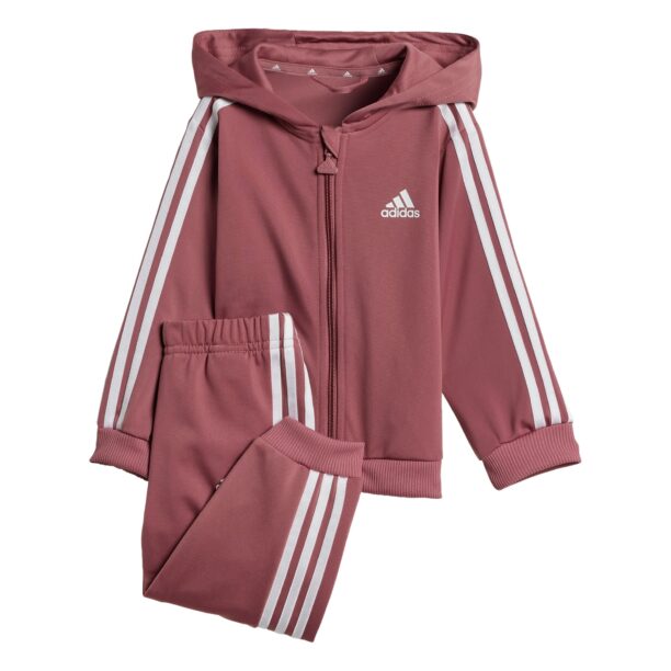 ADIDAS SPORTSWEAR Costum de trening 'Essentials Shiny'  roșu burgundy / alb preţ