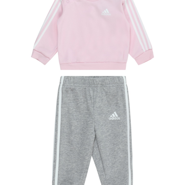 ADIDAS SPORTSWEAR Costum de trening 'Essentials'  gri amestecat / roz deschis / alb