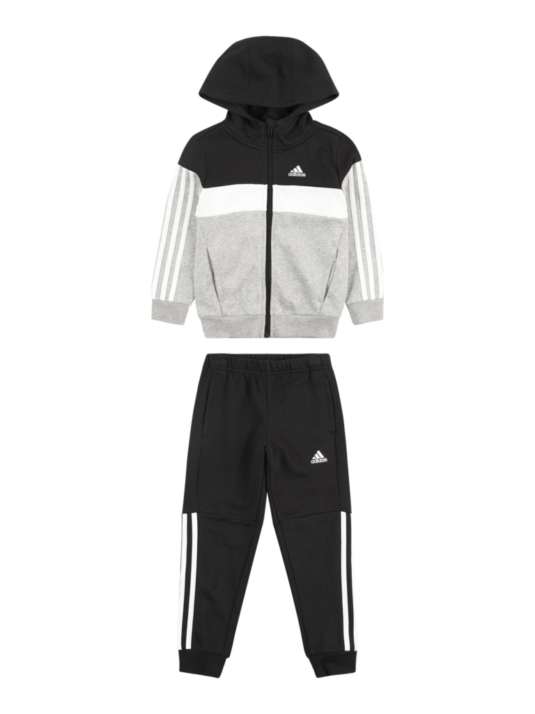 ADIDAS SPORTSWEAR Costum de trening 'Tiberio'  gri amestecat / negru / alb