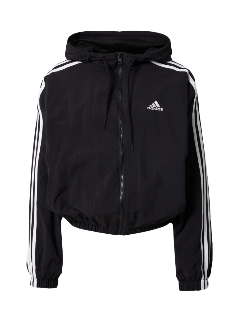 ADIDAS SPORTSWEAR Jachetă de trening 'Essentials'  negru / alb